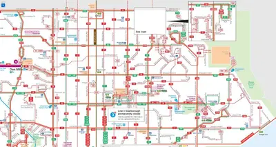 a map of the city of chicago at Cozy and Quiet Homestay with Private Bathroom in Toronto
