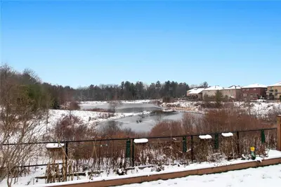 a view of a river with snow on the ground at Affordable Room with FREE Parking in Newmarket ON in Newmarket
