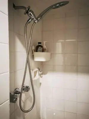 a shower with a shower head in a bathroom at *Cozy, newly renovated, fully equipped* in Hamilton