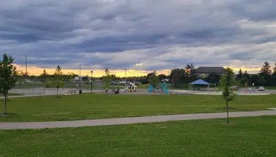 a park with a playground with at Lake-Walk House 3 Bed 2 Bath Apt in Hamilton