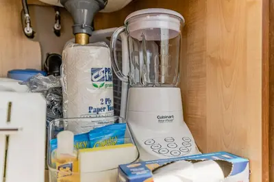a blender sitting on top of a counter at Quite in Nature in Edgar