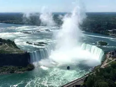 an aerial view of the niagara falls at Vacation paradise in St. Catharines