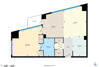 a floor plan of a building at Downtown Toronto Condo Parking Sleeps 4 Balcony Walk to Lake in Toronto