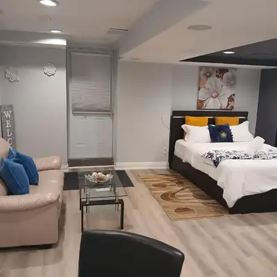 Furnished calm basement studio apartment