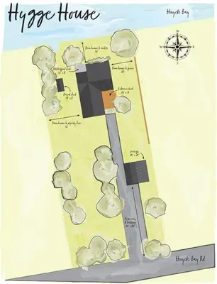 a site plan of a fire house at Heaven on Huycks Bay in Hillier