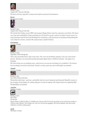 a screenshot of a page of a website with a document at Heaven on Huycks Bay in Hillier