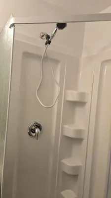 a white door with a pull up nobasteryasteryasteryasteryasteryasteryasteryastery at Niagara Escape Crib: 3km from NiagaraFalls in Niagara Falls