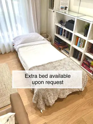 a bedroom with an extra bed available upon request at Luxury Family Home in Burlington in Burlington