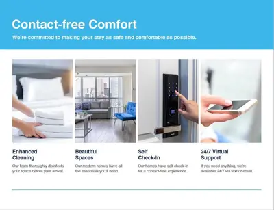 a screenshot of a hotel room with a person holding a tablet at Cozy Studio Apt - Corktown Hamilton - Near DT in Hamilton