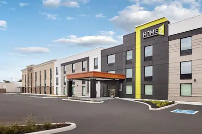 a rendering of the front of a hotel at Home2 Suites By Hilton Kitchener in Kitchener