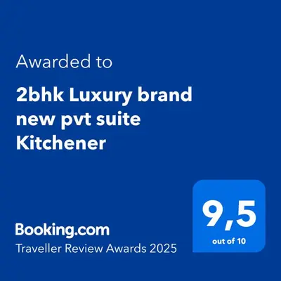 a screenshot of a phone with the text awarded to a blank luxury brand new put at 2bhk Luxury brand new pvt suite Kitchener in Kitchener