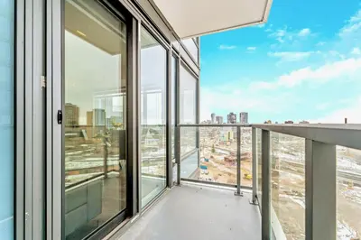 a view from the balcony of a building at Condo Unit with Stunning Views & Amenities in Kitchener