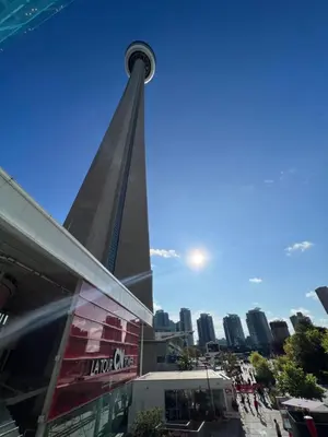 a view of the spire of the louvre tower at Bright 1BR w Large Terrace - Entertainment District in Toronto