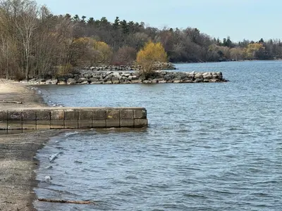 an island in the middle of a body of water at Luxury Apartment Living in Mississauga