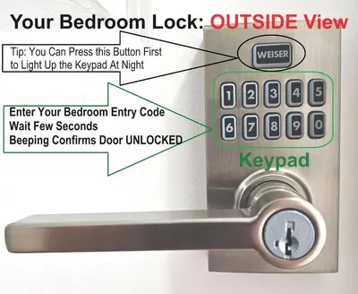 a lock on a door with a keypad on it at SPRUCE Private Suite with attached Full Bathroom in Toronto, Canada in Toronto