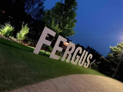 a large sign that reads fire grips in the grass at Stone Mill Retreat - Rustic Cozy Getaway with Loft! in Fergus
