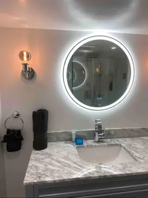 a bathroom with a sink and a mirror at Grand 3 BR Toronto Victorian Entire Home in Toronto
