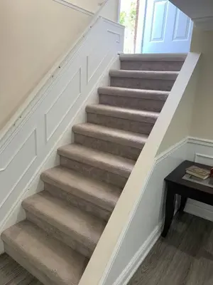 a staircase in a home with a stair case at Full Privacy Entire basement,kitchen,1parking in Oshawa