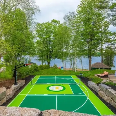 LUX Lakefront Sleeps18 Pickleball HotTub Sauna Gym Arcade Basketball Volleyball