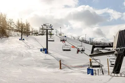 a ski slope with people on a ski lift at 1 Bedroom basement apartment with separate entrance in Milton