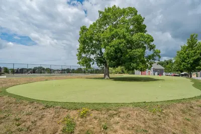 a tree sitting on top of a green field at 40 Meadow View in Cherry Valley