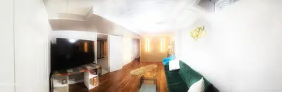 a living room with a flat screen tv on a wall at 70 percent Off Luxurious Hot Tub,Sauna, 2000Sqft of Private in Vaughan