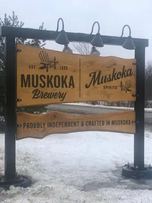 a sign for the museum of muskoka brewery at Century Home in Bracebridge Muskoka in Bracebridge