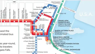 a map of the usa with the proposed subway at Ultra Close to Clifton Hill and the Falls & Wonderful Free Breakfast Delivered Daily in Niagara Falls