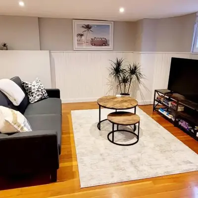 Charming Basement Studio Bathroom Full Kitchen
