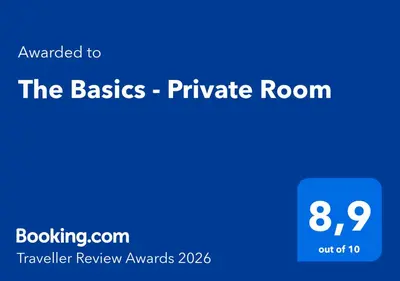 a blue sign with the words the basics private room at The Basics - Private Room in Toronto