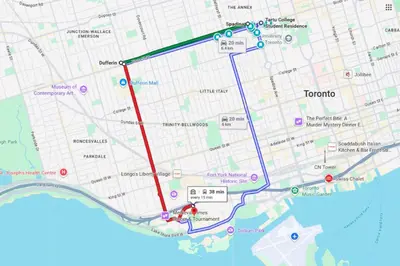 a map of the city of toronto at Tartu College Student Residence in Toronto