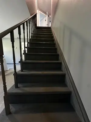 a staircase leading to the second floor of a house at 5-bedroom Villa in East Gwillimbury in East Gwillimbury