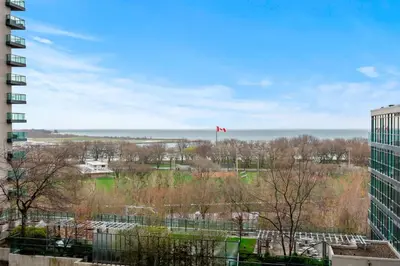 a view of the ocean from a building at Superior 1Bedroom&DEN Condo with Balcony in Toronto