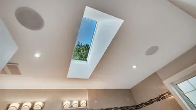 a window in the ceiling of a house at Cozy Luxurious Villa in Toronto in Toronto
