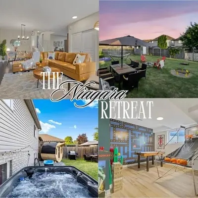 Niagara Retreat|HotTub|Sauna|Games|15 Min to Falls