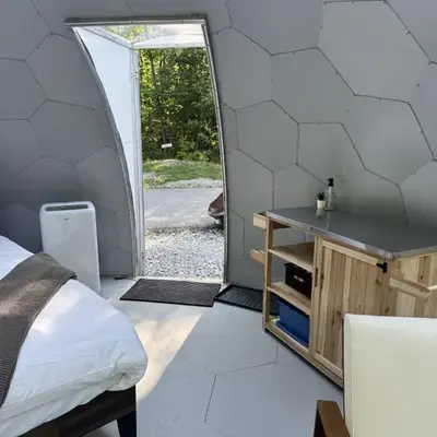 Rare Mirrored Glamping Dome