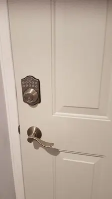 a door with a door knob and a door sidx sidx sidx at Cozy Suite in Milton ON Keyless Entry No Pets in Milton