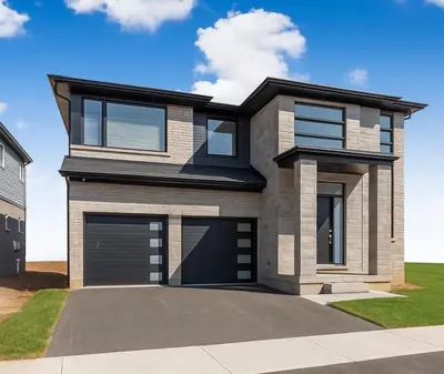 a rendering of a house with a garage at Luxury New Home By Niagara Fall in Fonthill