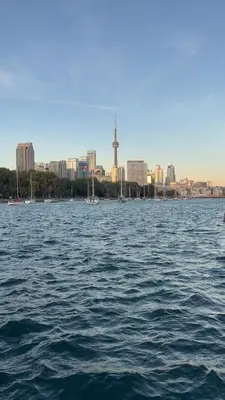 a large body of water with a city in the background at Toronto Holiday Home in Toronto