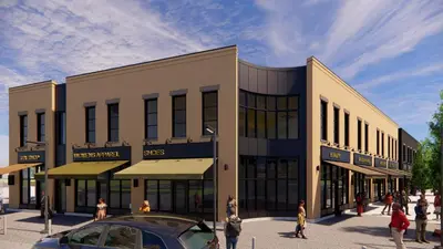 a building with people standing outside of it at The Clayfield, in the Unbound Collection by Hyatt in Niagara on the Lake