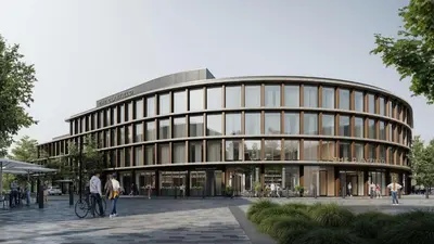 a large building with people standing outside of it at The Clayfield, in the Unbound Collection by Hyatt in Niagara on the Lake
