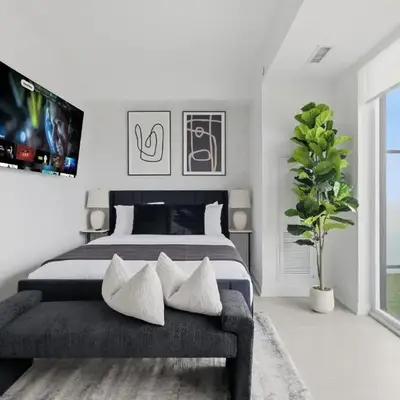 Skyline Studio with Stunning City Views & Parking