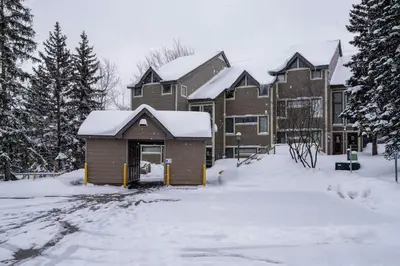 a group of houses with snow on them at Slopeside Haven - Ski-In Ski-Out Adventure Base in Blue Mountains