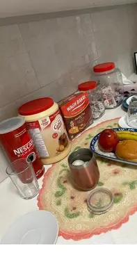 a counter top with some food ingredients on it at V-Swim Suite-3 in Toronto