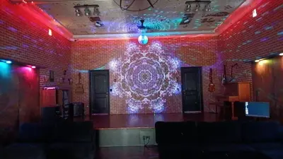 a room with a wall with a christmas ornament on it at Renovated Church Hamilton! Evening Event Rental! in Hamilton