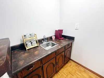 a kitchen counter with a sink in a room at Relocation Ready- Pet-Friendly 4BR-Core of transit in Vaughan