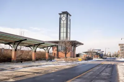 a building with a clock tower on top of it at Spacious 2 Bedroom, 1 Bathroom Luxury Apartment in Brampton