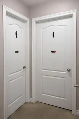 two white doors in a room at Private & Spacious King-size Bedroom with 3 Bath access! Brampton Shared Home with Full Kitchen, WiFi, Laundry & Backyard Deck! Near Mount Pleasant GO, Ideal for Work Trips, Long Stays & Solo Travelers! in Brampton