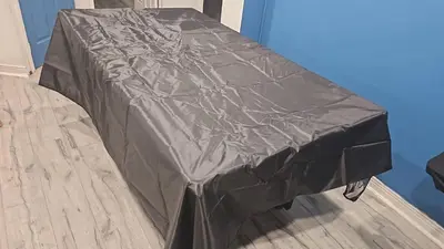 a table covered in a piece of tin foil at A very peaceful home in Oshawa