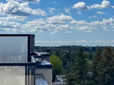 a view from the balcony of a building at Modern Family Townhouse 2 Bedrooms 3 Full Bathrooms Sleeps 6 in Richmond Hill